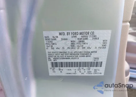 2008 Mercury Mariner Hybrid from USA, damaged, VIN 4M2CU29H88KJ52513